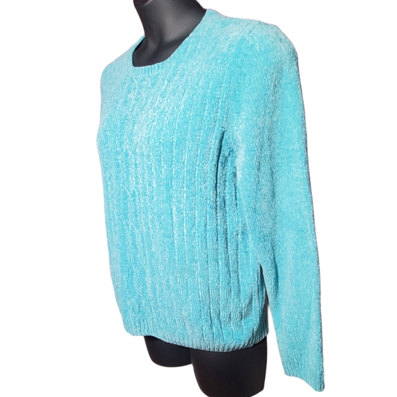 NWT | Alfred Dunner Light Teal Sweater - Picture 2 of 5